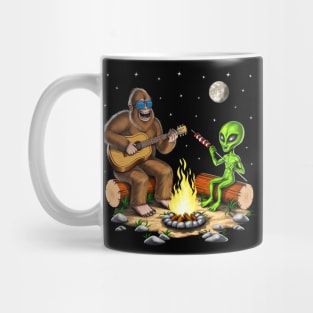 Bigfoot and Alien Camping Mug